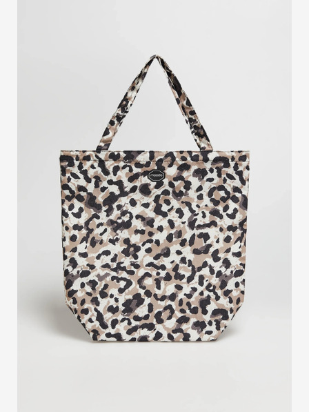 Moodo Бяло-бежова дамска чанта с шарка Moodo