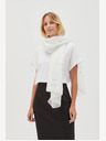 Moodo Бял дамски шал на точки Moodo