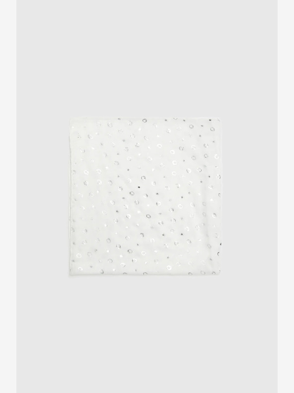 Moodo Бял дамски шал на точки Moodo