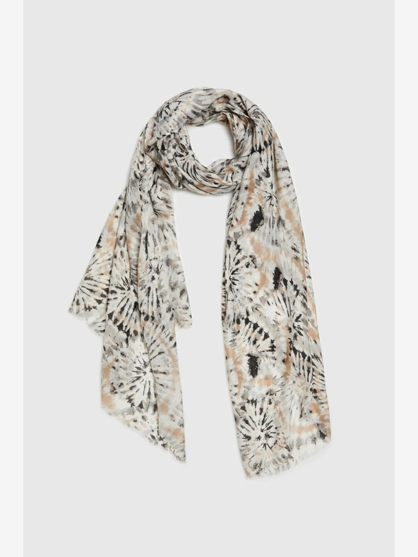 Moodo Бежов дамски шарен шал Moodo