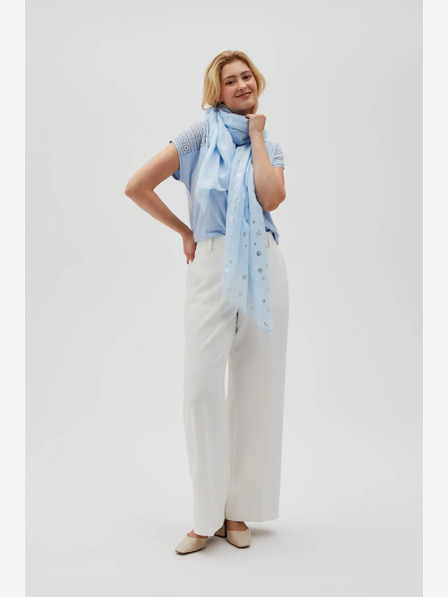 Moodo Светлосин дамски шал на точки Moodo