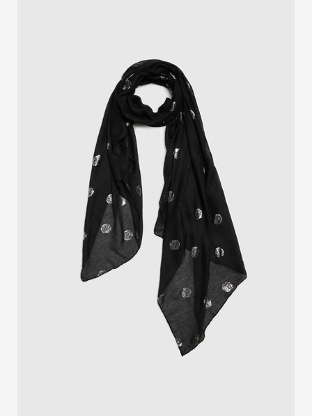 Moodo Черен дамски шал на точки Moodo