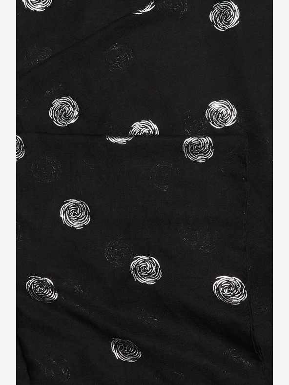 Moodo Черен дамски шал на точки Moodo