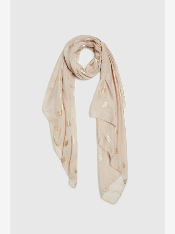 Moodo Бежов дамски шал на точки Moodo