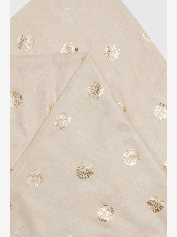 Moodo Бежов дамски шал на точки Moodo