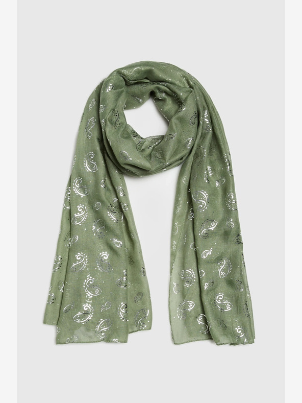 Moodo Зелен дамски шарен шал Moodo