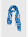 Moodo Бяло и синьо дамско шарено шалче Moodo