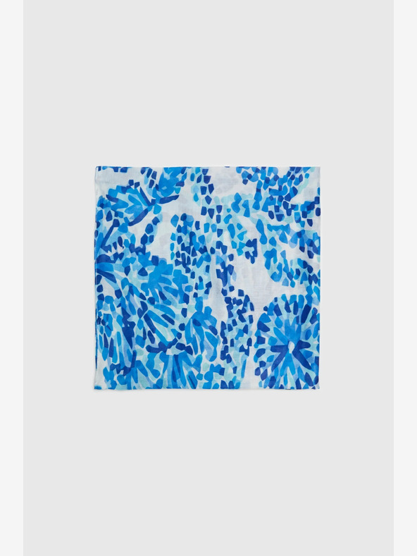 Moodo Бяло и синьо дамско шарено шалче Moodo