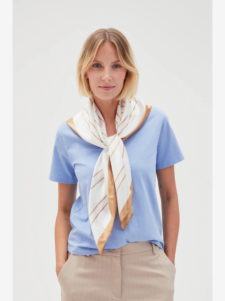 Moodo Бял шарен дамски шал Moodo