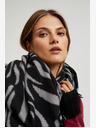 Moodo Сиво-черен шарен дамски шал Moodo