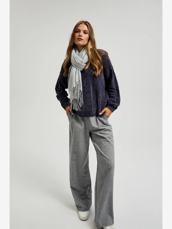 Moodo Светлосив дамски шал Moodo