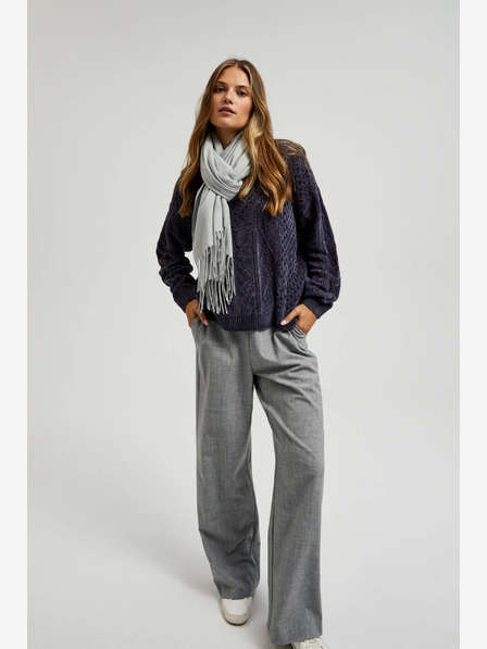 Moodo Светлосив дамски шал Moodo