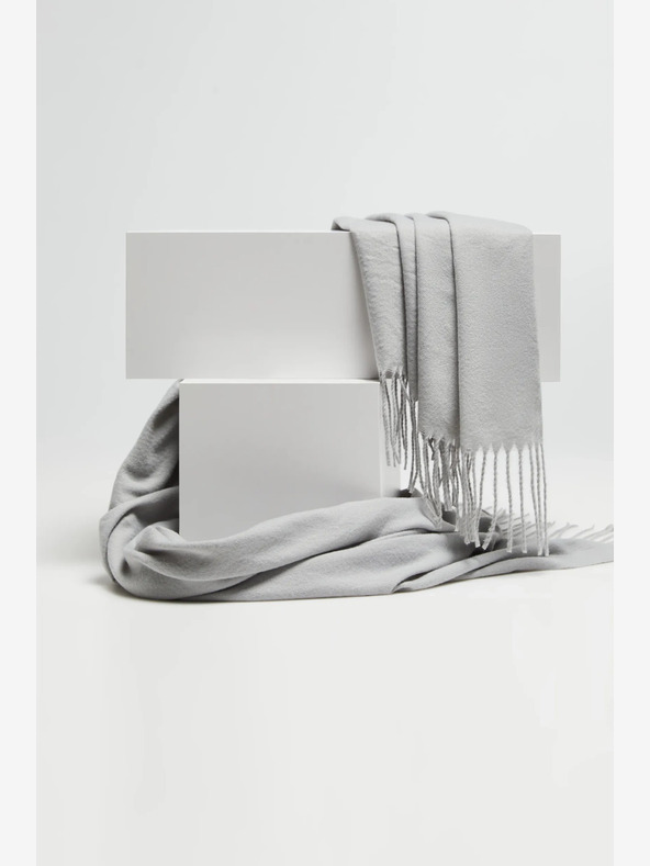 Moodo Светлосив дамски шал Moodo