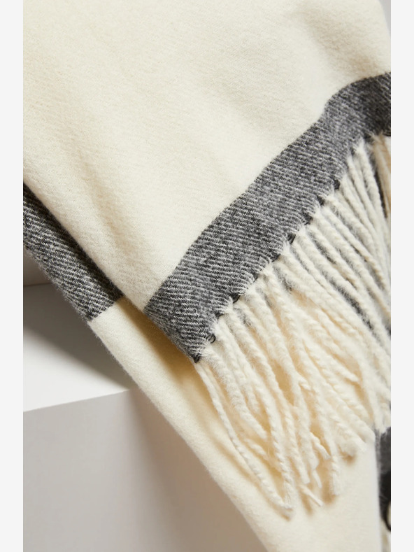 Moodo Бяло и черно дамско шалче Moodo