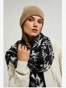 Moodo Бяло и черно дамско шарено шалче Moodo