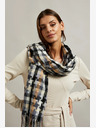 Moodo Кафяво-сив дамски кариран шал Moodo
