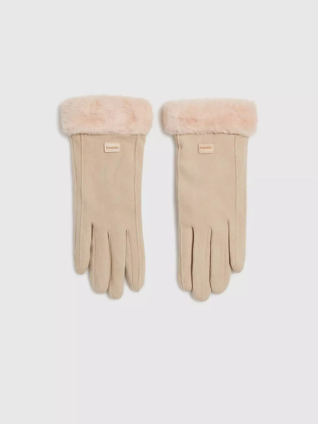 Moodo Бежови дамски ръкавици Moodo