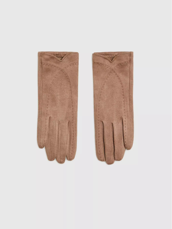 Moodo Moodo Кафяви дамски ръкавици