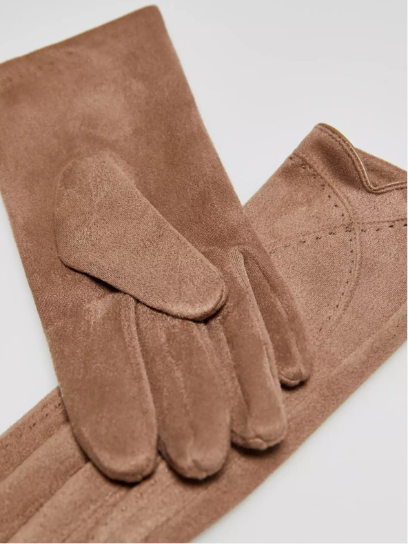 Moodo Moodo Кафяви дамски ръкавици