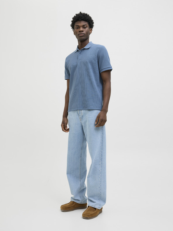 Jack & Jones Синя мъжка поло риза Jack & Jones