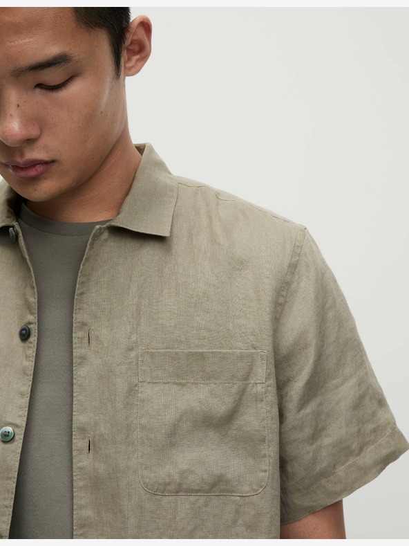 Marks & Spencer Риза от чист лен Marks & Spencer кафява