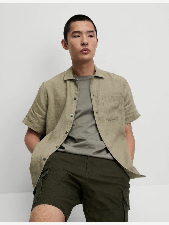 Marks & Spencer Риза от чист лен Marks & Spencer кафява