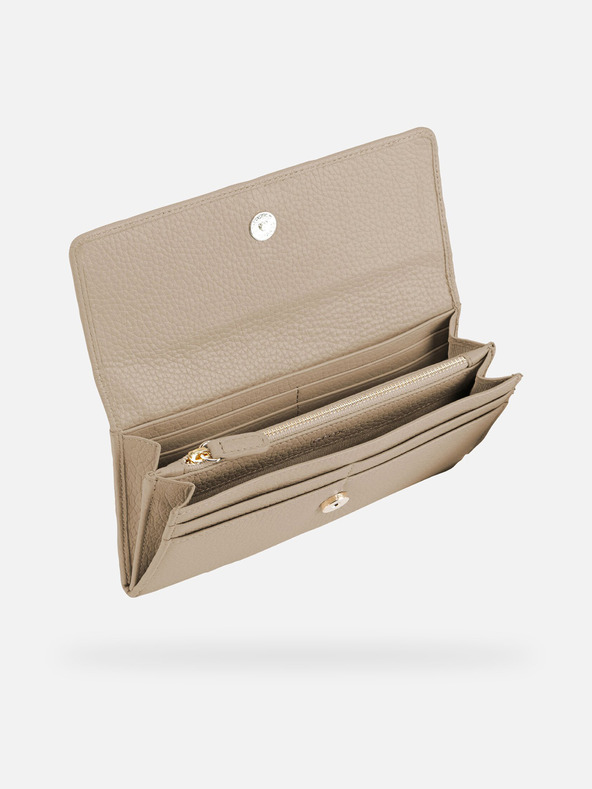 Geox Бежов дамски портфейл Geox