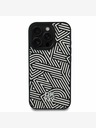 DKNY DKNY PU кожа Crosswalk Pattern Magsafe заден капак за iPhone 16 Pro слонова кост