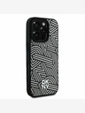 DKNY DKNY PU кожа Crosswalk Pattern Magsafe заден капак за iPhone 16 Pro слонова кост