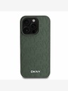 DKNY DKNY PU кожа с мрежест десен Magsafe заден капак за iPhone 16 Pro Green