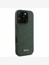 DKNY DKNY PU кожа с мрежест десен Magsafe заден капак за iPhone 16 Pro Green