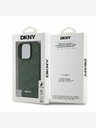 DKNY DKNY PU кожа с мрежест десен Magsafe заден капак за iPhone 16 Pro Green