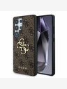 Guess PU 4G Metal Logo Zadní Kryt pro Samsung Galaxy S25 Ultra Brown Калъф за телефон