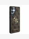 Guess PU 4G Metal Logo Zadní Kryt pro Samsung Galaxy S25 Ultra Brown Калъф за телефон