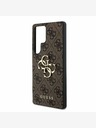 Guess PU 4G Metal Logo Zadní Kryt pro Samsung Galaxy S25 Ultra Brown Калъф за телефон