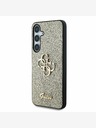 Guess Guess PU Fixed Glitter 4G Metal Logo Back Cover за Samsung Galaxy S25 Gold