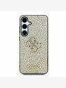 Guess Guess PU Fixed Glitter 4G Metal Logo Back Cover за Samsung Galaxy S25 Gold