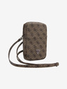 Guess Guess PU 4G Триъгълна чанта за телефон с цип Кафява