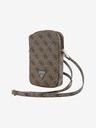 Guess Guess PU 4G Триъгълна чанта за телефон с цип Кафява