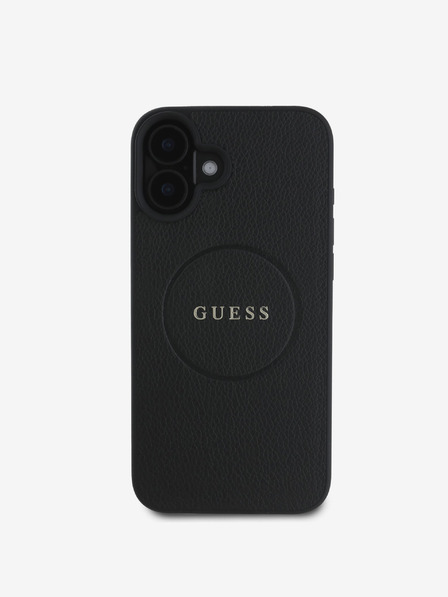 Guess Guess PU Grained Classic Logo MagSafe заден капак за iPhone 16 Black