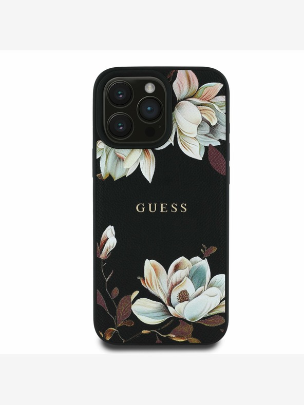 Guess Guess PU Grained Magnolia MagSafe заден капак за iPhone 16 Pro Black