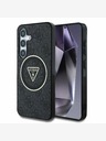 Guess Guess IML 4G заден капак с блестящо и триъгълно лого MagSafe за Samsung Galaxy S25+ Black