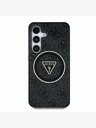 Guess Guess IML 4G заден капак с блестящо и триъгълно лого MagSafe за Samsung Galaxy S25+ Black