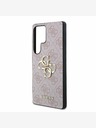 Guess Guess PU 4G Метално лого заден капак за Samsung Galaxy S25 Ultra Pink