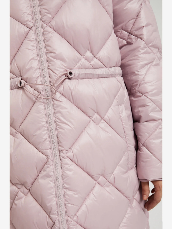 Moodo Светлорозово ватирано яке с маншети Moodo