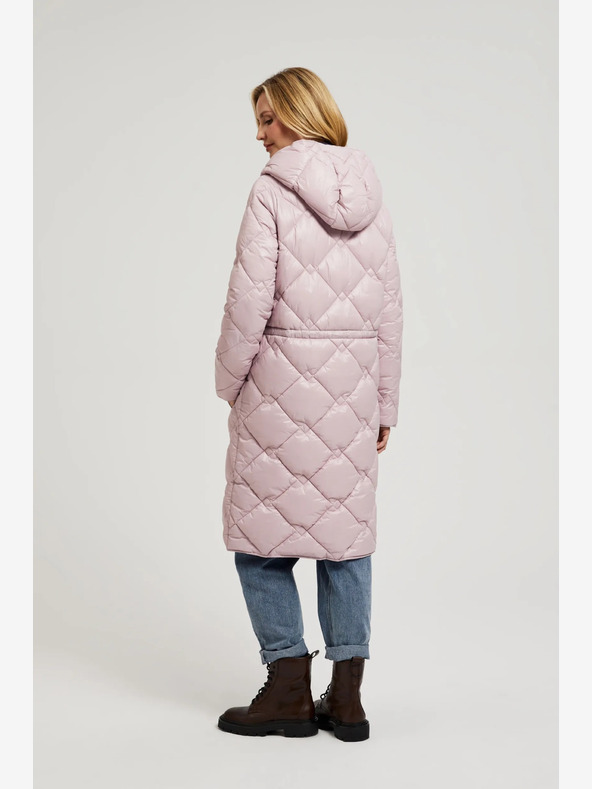 Moodo Светлорозово ватирано яке с маншети Moodo