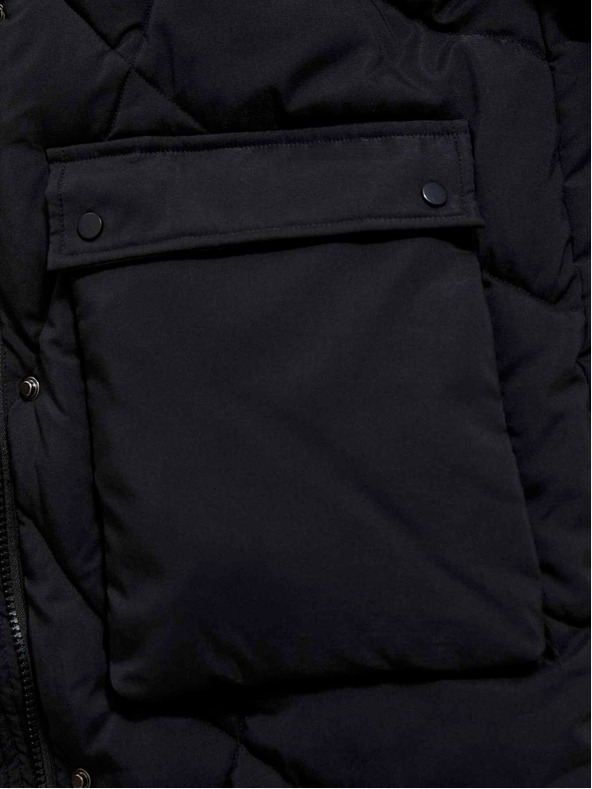 Moodo Черно дамско яке със свалящи се ръкави Moodo