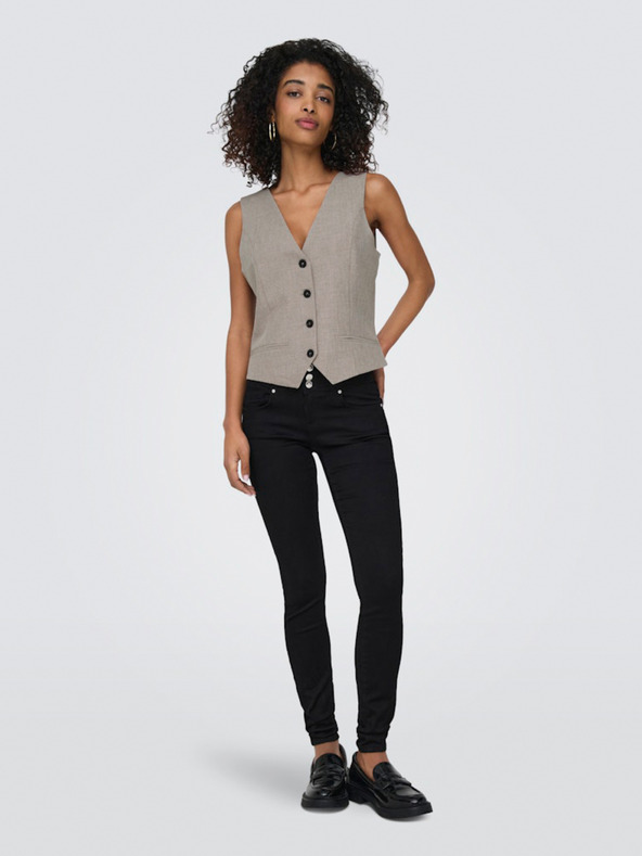 ONLY Кафява дамска жилетка ONLY