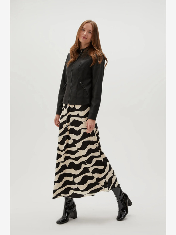 Moodo Черно дамско кожено яке Moodo