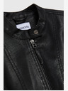 Moodo Черно дамско кожено яке Moodo